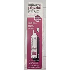 Bosley MD Womens 5% Minoxidil Foam 2 Month Supply 2.11 oz Exp 2026 2027